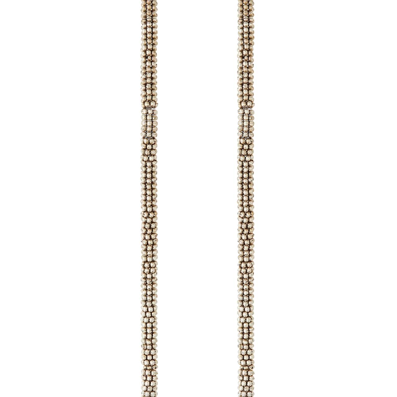 12 Pack: Silver Small Dot Rondelle Metal Beads, 4mm by Bead Landing™